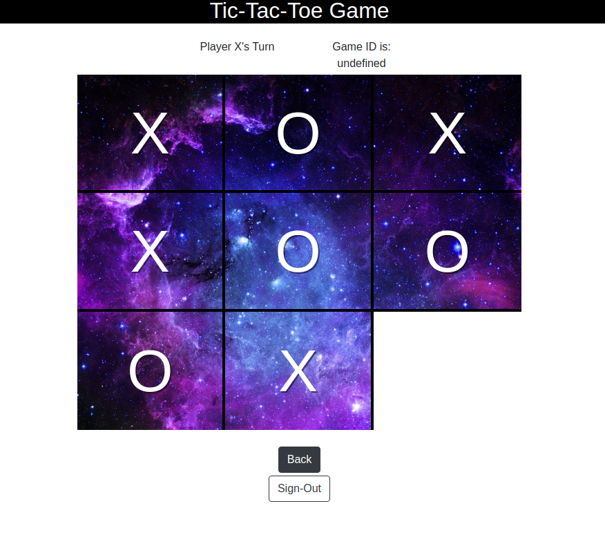 Tic Tac Toe Game Screenshot